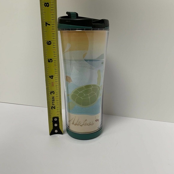 Starbucks Cold Cup 2011 Hawaii Aloha Beach Ocean 12oz Travel Tumbler Cup Turtle - Picture 9 of 10